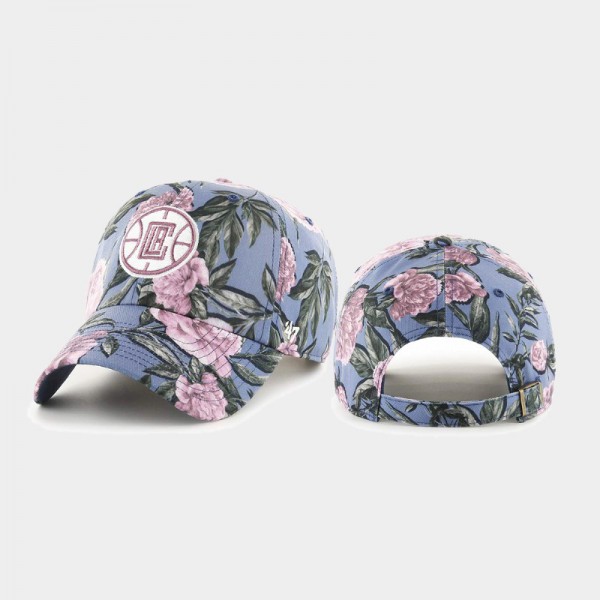 Los Angeles Clippers Women's Floral Fashion Women LA Clippers Peony Clean Up Hat - Blue