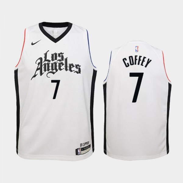 Amir Coffey Los Angeles Clippers #7 Youth City 2019-20 Jersey - White