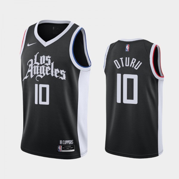Daniel Oturu Los Angeles Clippers #10 Men's City 2020-21 Jersey - Black