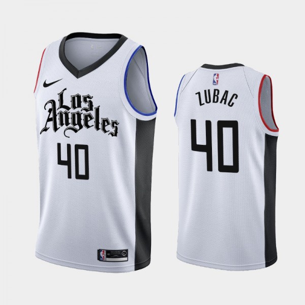 Ivica Zubac Los Angeles Clippers #40 Men's City 2020 season Jersey - White