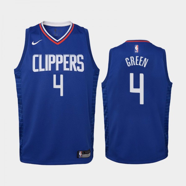JaMychal Green Los Angeles Clippers #4 Youth Icon 18-19 Jersey - Blue