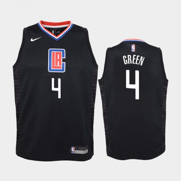 JaMychal Green Los Angeles Clippers #4 Youth Statement 18-19 Jersey - Black
