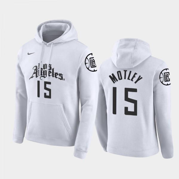 Johnathan Motley Los Angeles Clippers #15 Men's City Pullover Hoodie - White