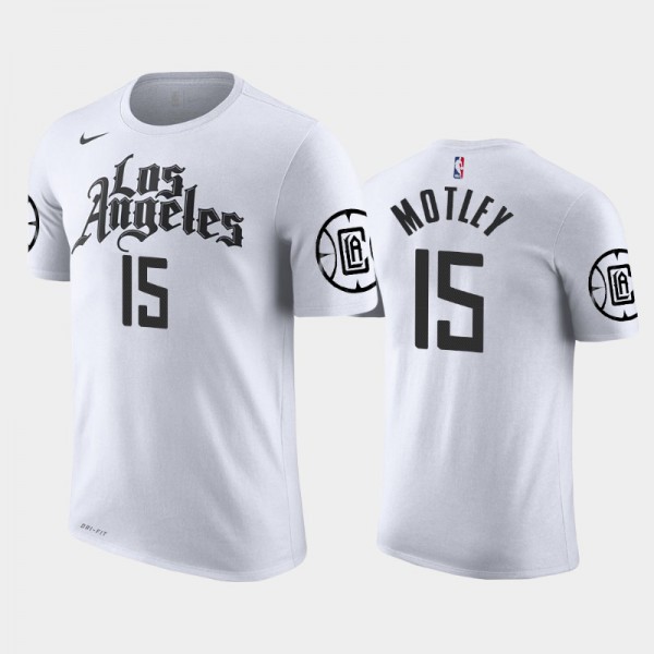 Johnathan Motley Los Angeles Clippers #15 Men's City T-Shirt - White