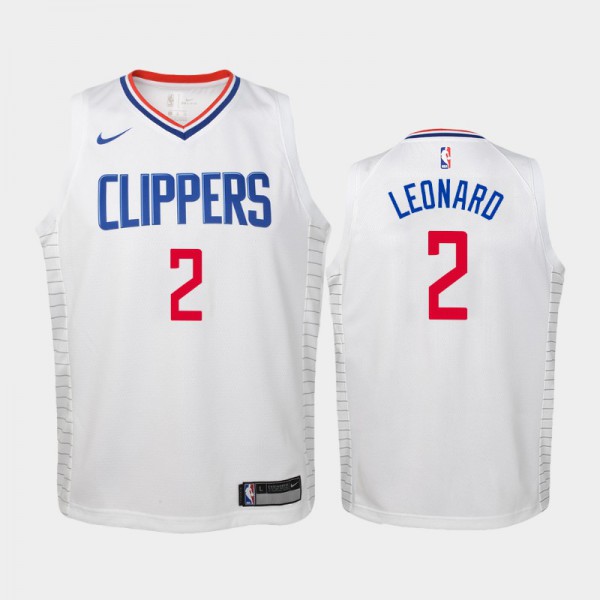 Kawhi Leonard Los Angeles Clippers #2 Youth Association Jersey - White