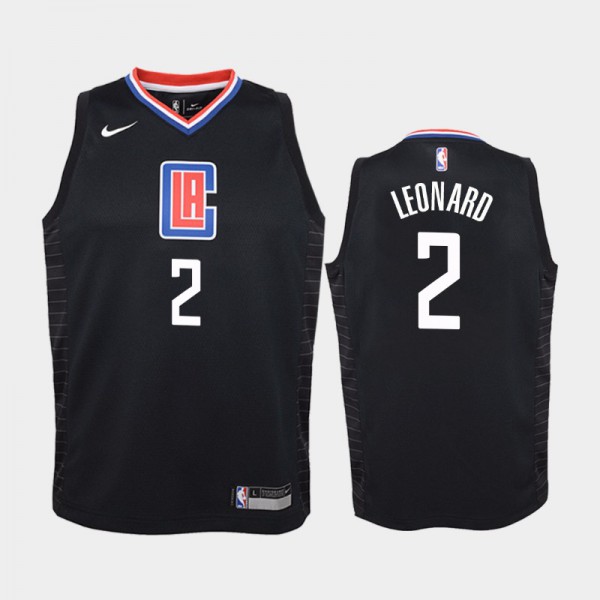 Kawhi Leonard Los Angeles Clippers #2 Youth Statement Jersey - Black