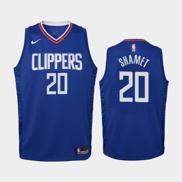 Landry Shamet Los Angeles Clippers #20 Youth Icon 18-19 Jersey - Blue