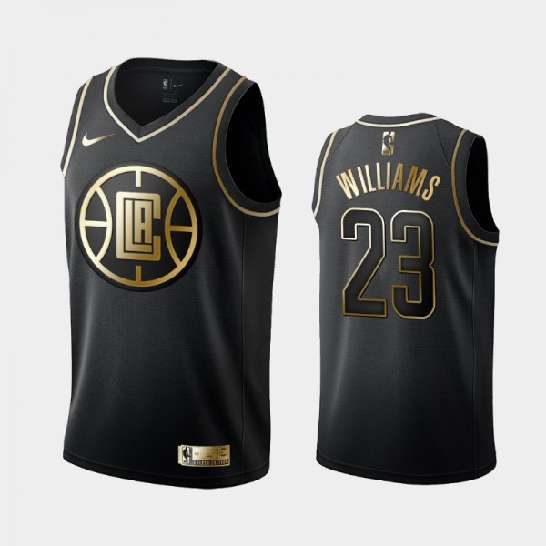 Lou Williams Los Angeles Clippers #23 Men's Golden Edition Golden Logo Jersey - Black