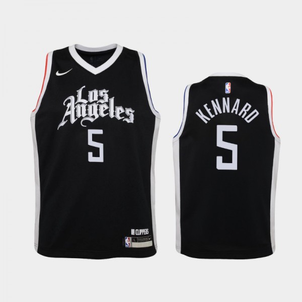 Luke Kennard Los Angeles Clippers #5 Youth City 2020-21 Jersey - Black
