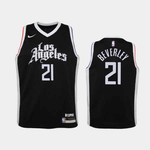 Patrick Beverley Los Angeles Clippers #21 Youth City 2020-21 Jersey - Black