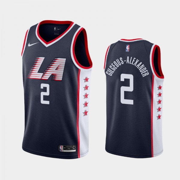 Shai Gilgeous-Alexander Los Angeles Clippers #2 Men's City 2018-19 Jersey - Navy