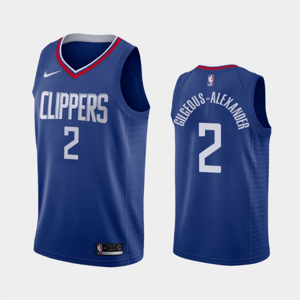Shai Gilgeous-Alexander Los Angeles Clippers #2 Men's Icon 2019 season Jersey - Blue
