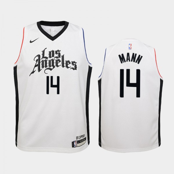 Terance Mann Los Angeles Clippers #14 Youth City 2019-20 Jersey - White